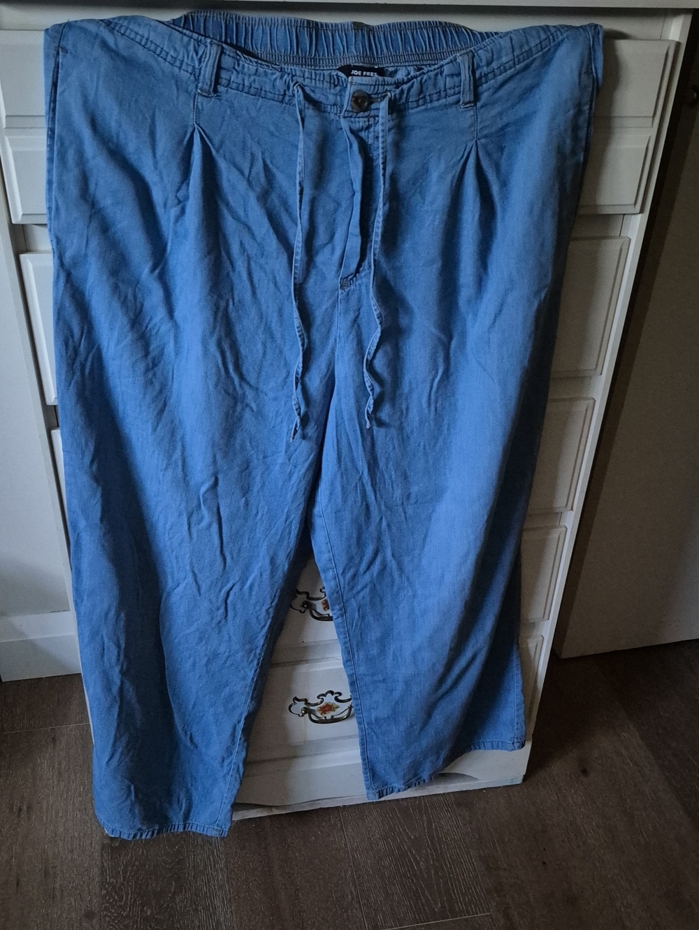 Joe Fresh Light Blue Wide-Leg Drawstring Pants